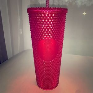 2019 Starbucks Holiday Hot Pink Studded Tumbler
